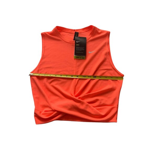 Nike Women’s Dri Fit Training Twist Crop Top Tank Athletic Ribbed Shirt- L- NWT - Picture 5 of 11